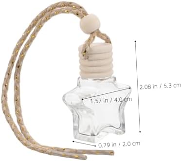 PartyKindom 2pcs Car Freshener Bottles Aromatherapy Hanging Pendant Empty Perfume Bottle for Car Decor