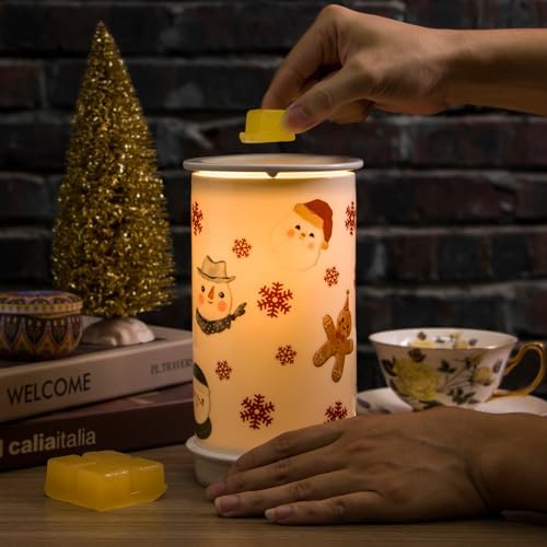 STAR MOON Ceramic Electric Wax Melter with 3D Snowman Design