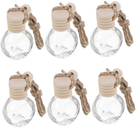 6Pcs Compact Hanging Perfume Bottles for Car Freshness and Home Decor