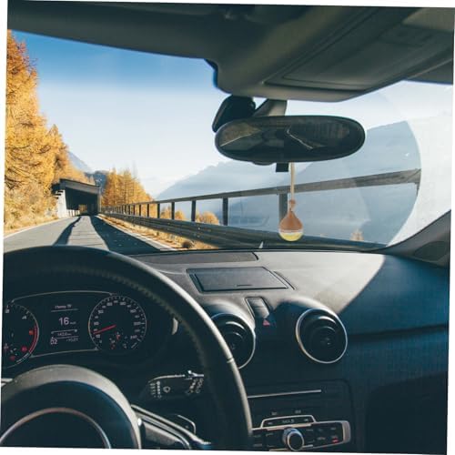 6pcs Clear Car Perfume Diffuser Bottles with Wood Lid Stylish Decor