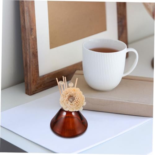 2pcs Empty Diffuser Bottle Wide Mouth Aroma Glass Decor