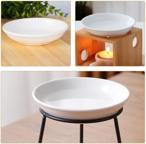 VOSAREA 6 Pcs Ceramic Aroma Trays for Wax Melting