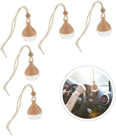 HEALLILY 6Pcs Car Essential Oil Diffuser Bottles Decorative Hanging Perfume Decor