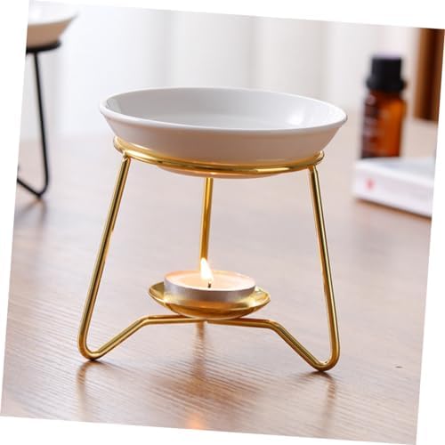 Garneck 6pcs Ceramic Essential Oil Tray for Aromatherapy Candle Melting