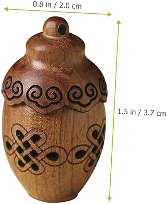 Wood Carved Diffuser Bottle Aromatherapy Incense Holder