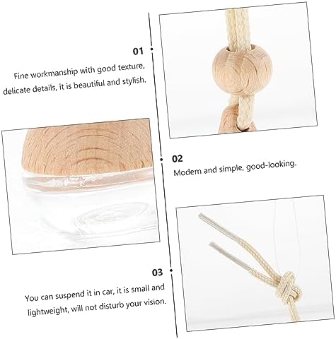 HEALLILY 6Pcs Car Essential Oil Diffuser Bottles Decorative Hanging Perfume Decor