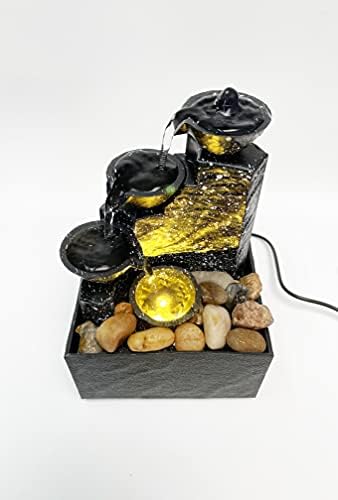 Tabletop Fountain with LED Lights and USB Power