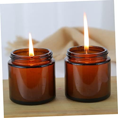 TEHAUX 10pcs Glass Candle Jar Lids for Aromatherapy and Perfume