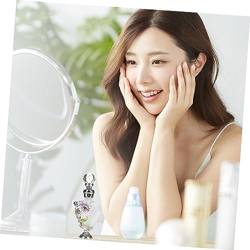 Vintage Floral Glass Perfume Bottle Refillable Enameled Container for Essential Oils Travel Home Decor 1