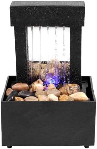 Indoor 4-Tier Waterfall Fountain with Soft LED Light