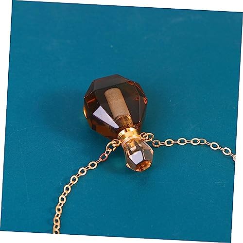 Cabilock Crystal Perfume Bottle Pendant Necklace for Women