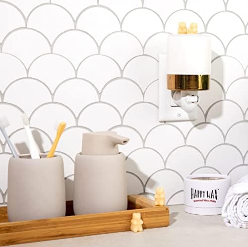Happy Wax Dipped Copper Outlet Warmer - Compact Ceramic Wall Plug in