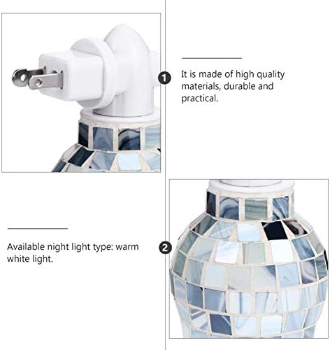 Uonlytech Blue Glass Mosaic Wax Melt Warmers