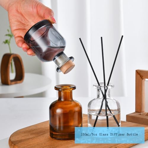 Elandy 150ml Refillable Glass Diffuser Bottle for Aromatherapy