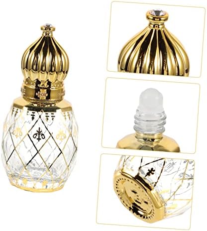 Sosoport 8ml Glass Perfume Bottle with Silver Crown Lid