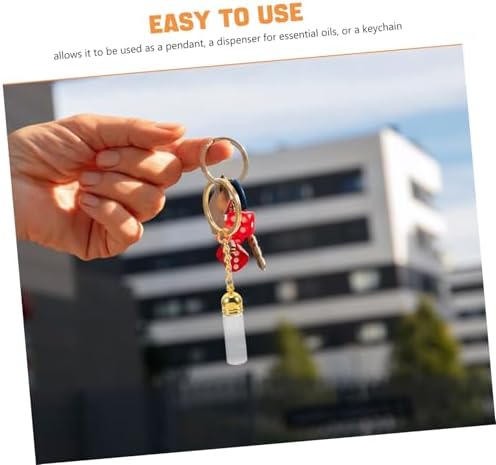 NOLITOY Tiny Refillable Glass Perfume Bottle Keychain
