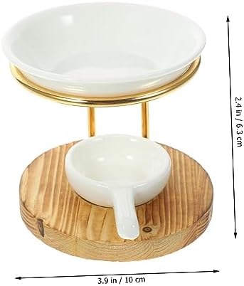 1Set Essential Oil Burner with Vintage Ceramic Design