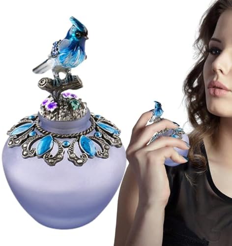 Vintage Perfume Bottle - Retro Glass Essential Oil Jar