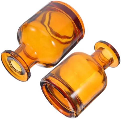 2pcs Glass Reed Diffuser Bottles Refillable Aromatherapy Sticks Holders for Home Office Car