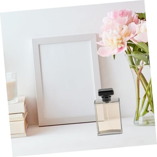 5pcs Black Square Plastic Perfume Bottle Caps for Travel Parties