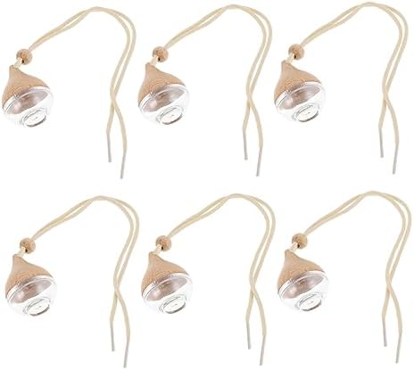 HEALLILY 6Pcs Car Essential Oil Diffuser Bottles Decorative Hanging Perfume Decor