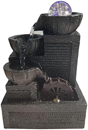 Tabletop Fountain with Crystal Ball and LED Light