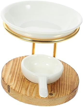 1Set Essential Oil Burner with Vintage Ceramic Design