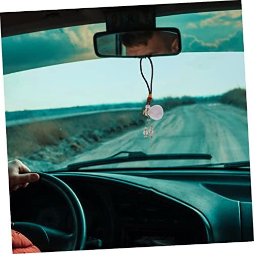 Natural Rose Quartz Car Hanging Perfume Bottle Pendant
