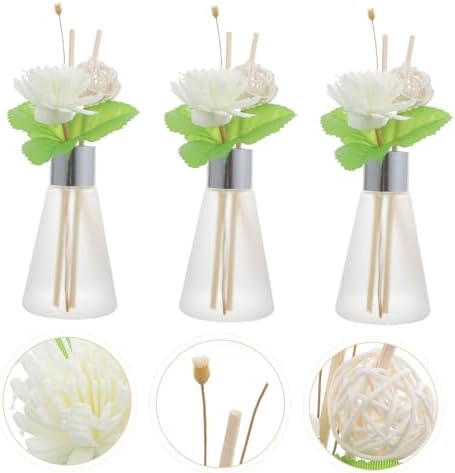 3Pcs Aroma Diffuser Elegant Glass Fragrance Bottles for Home Decor and Essential Oils