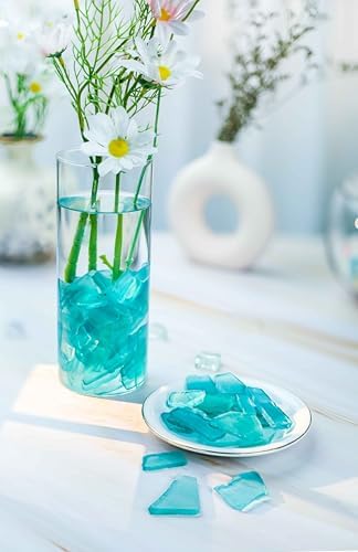 CYS EXCEL Sea Glass 16 Ounces Light Blue Vase Filler