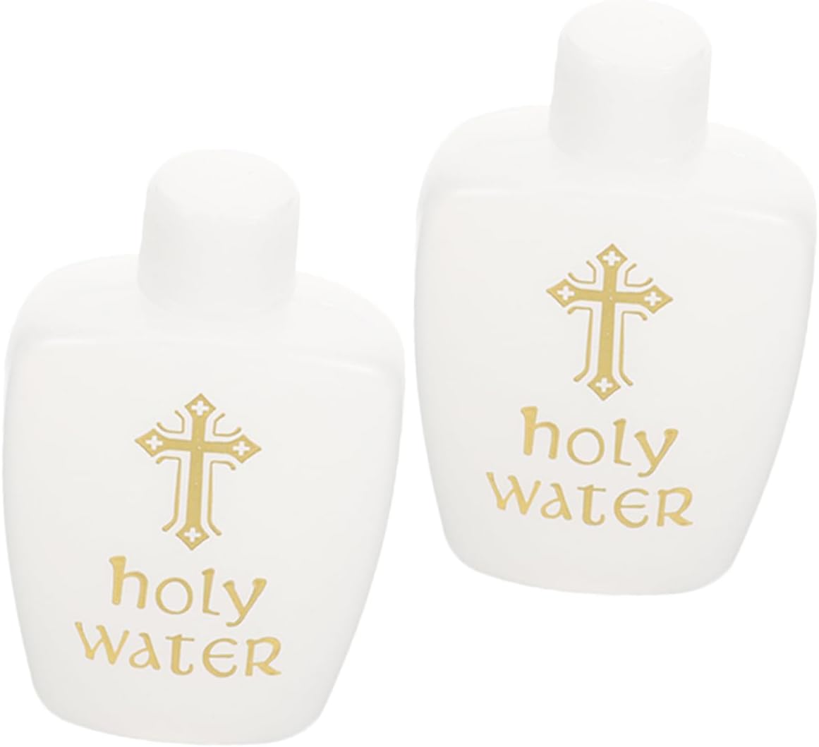 LIFKOME 2Pcs Vintage Holy Water Bottles for Spiritual Ceremonies and Decor