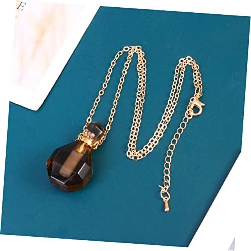 Cabilock Crystal Perfume Bottle Pendant Necklace for Women