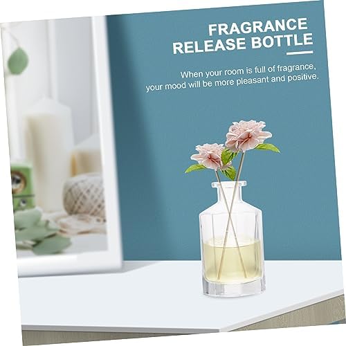 2Pcs Chic Refillable Aromatherapy Glass Essential Oil Diffuser Bottles for Home Decor and Office