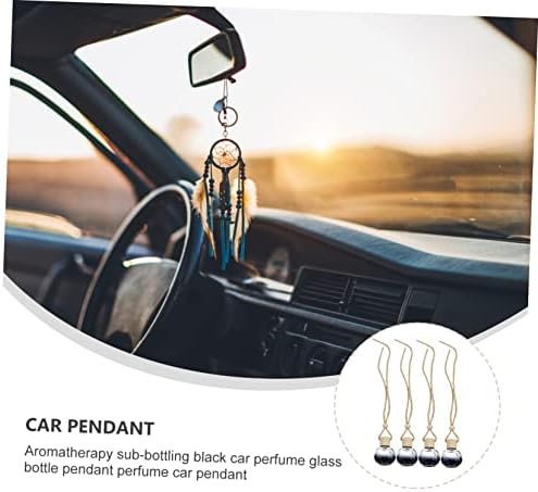 Car Perfume Hanging Pendant Set of 4 Aromatherapy Diffuser Bottles