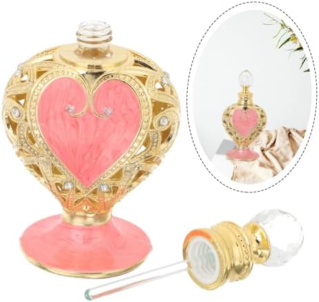 Heart Shaped Perfume Bottle Middle Eastern Style Decorative Refillable Container for Essential Oils