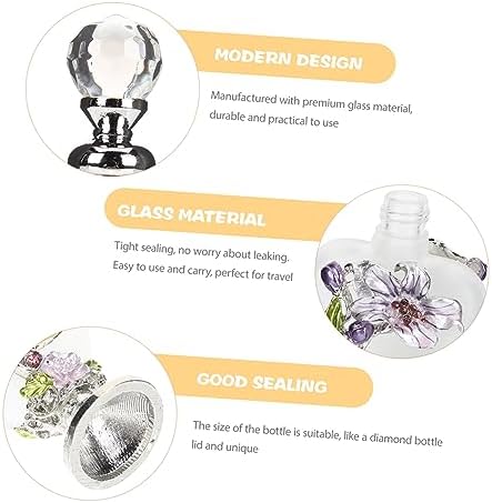 Vintage Flower Glass Perfume Bottle for Essential Oils and Gifting