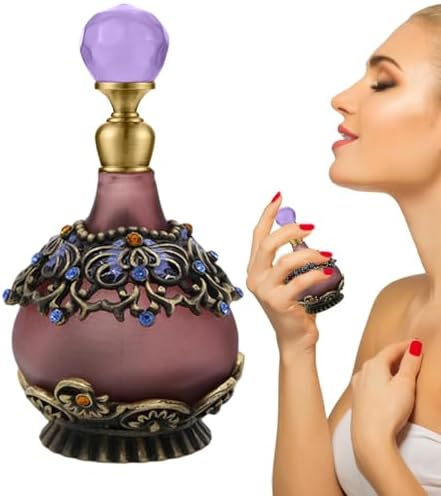 Retro Perfume Jar - Vintage Refillable Glass Vial for Essential Oils