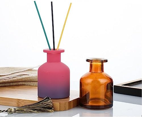 1PCS 130ml Amber Red Glass Diffuser Bottle - Aromatherapy Container
