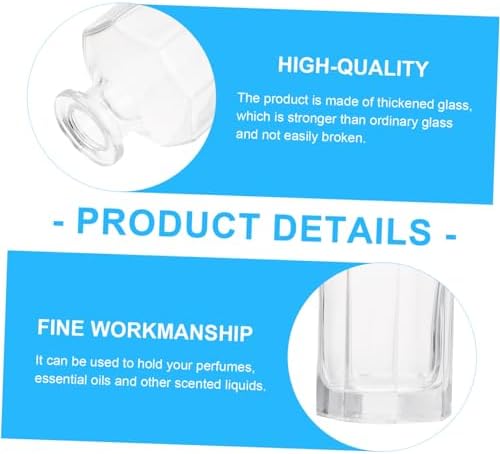 STOBAZA 2pcs Glass Bottles for Home Fragrance Diffuser and Perfume Storage