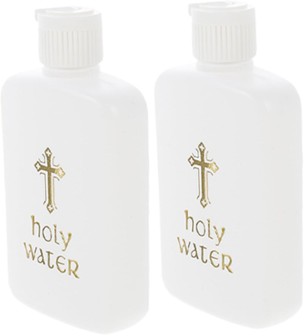 STOBAZA Baptism Holy Water Bottles Set of 2 Mini Religious Jars