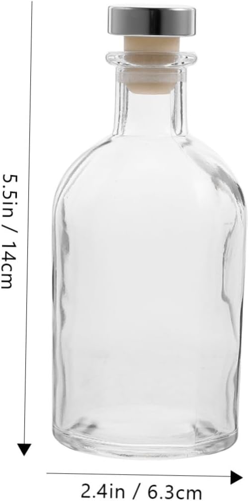 Glass Aromatherapy Diffuser Bottle 250ml Decorative Essential Oil Container