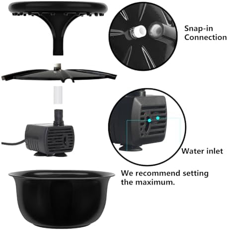 Lohpbat Tabletop Fountain with Rain Sounds