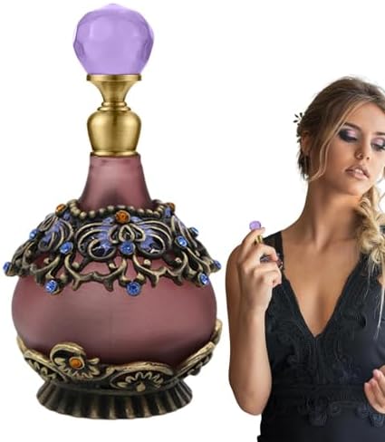 Retro Perfume Jar - Vintage Refillable Glass Vial for Essential Oils