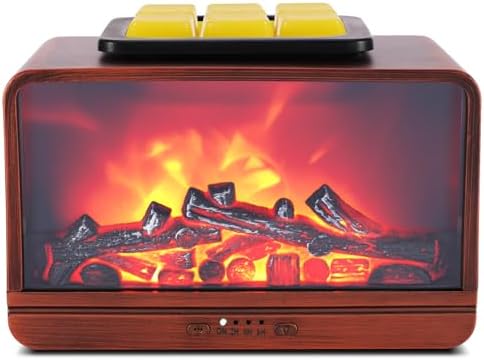 Wax Melt Warmer with Dynamic Flame and Timer