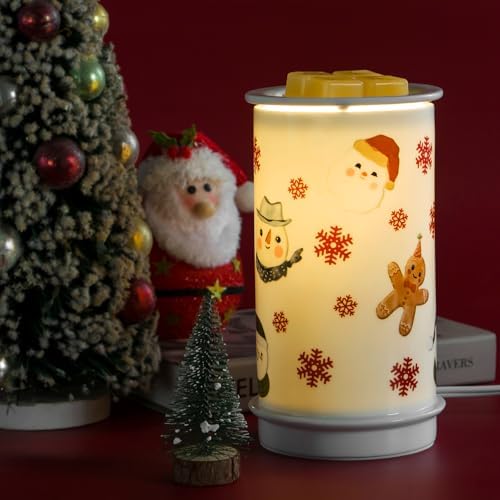 STAR MOON Ceramic Electric Wax Melter with 3D Snowman Design