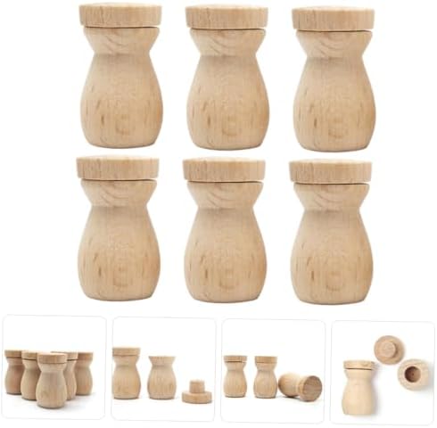 6pcs DIY Essential Oil Diffuser Bottle Pendants Wooden Decor