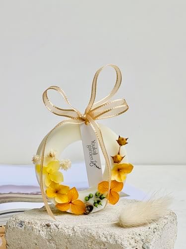 Sandalwood Wax Melts - Premium Ring-Shaped Soy Wax with Dried Flowers