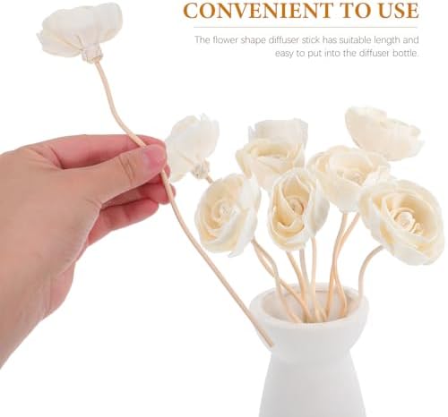 FAVOMOTO 8pcs Aromatherapy Rattan Sticks Ivory 826 X 196 Inch