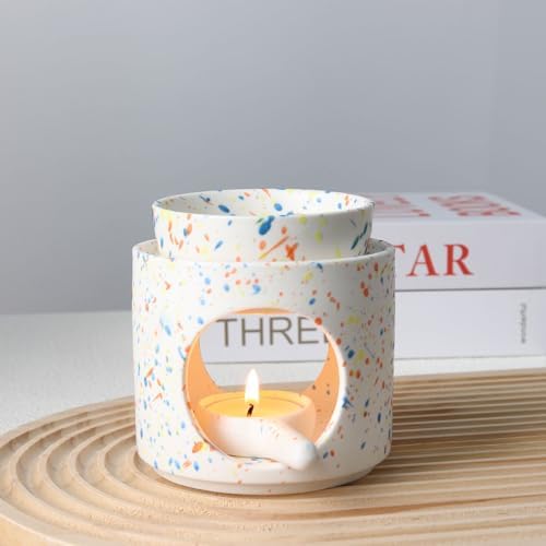 Ceramic Fragrance Lamp with Tea Light Holder Multicolor