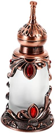 Vintage Decorative Perfume Bottle Refillable Alloy Container for Essential Oils Portable Travel Home Decor Gift